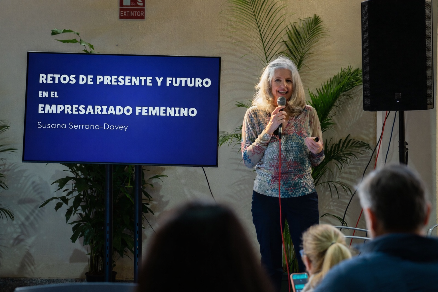 Susana speaking at a corporate workshop